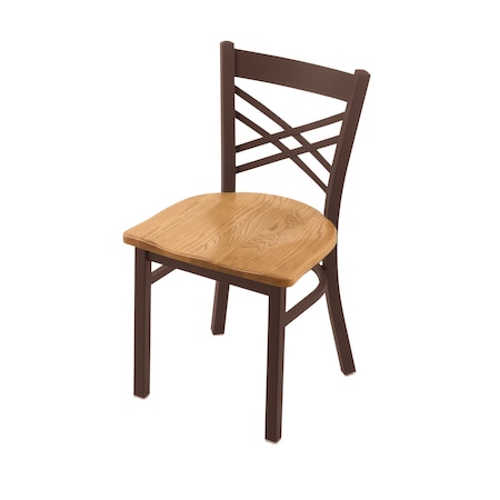 Holland Bar Stool Co 620 Catalina 18" Chair with Bronze Finish and Medium Oak Seat 62018BZMedOak